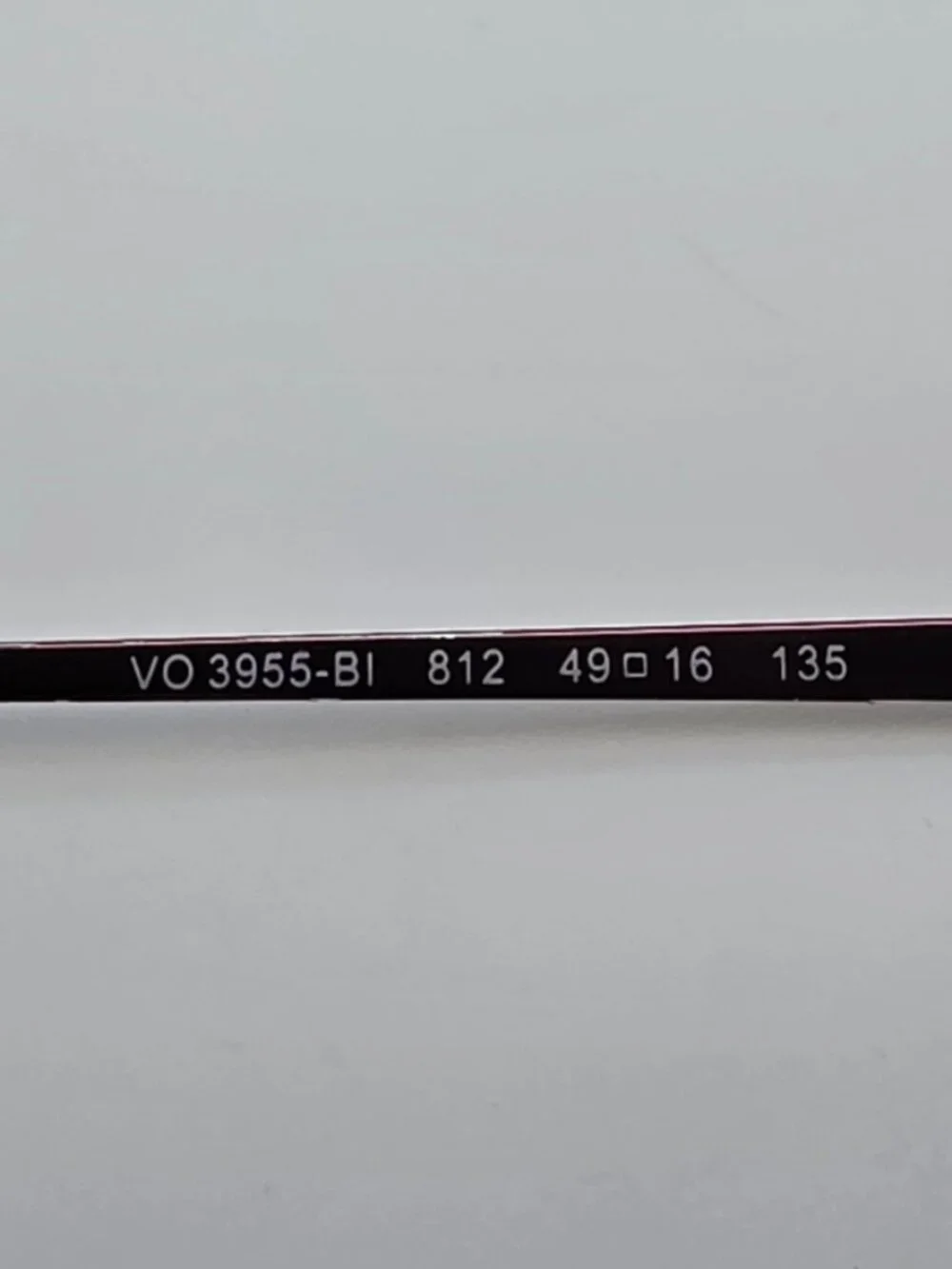 Vogue VO3955-BI 812 Plum Rhinestone Semi Rimless Cat Eye Eyeglasses Frame 49mm